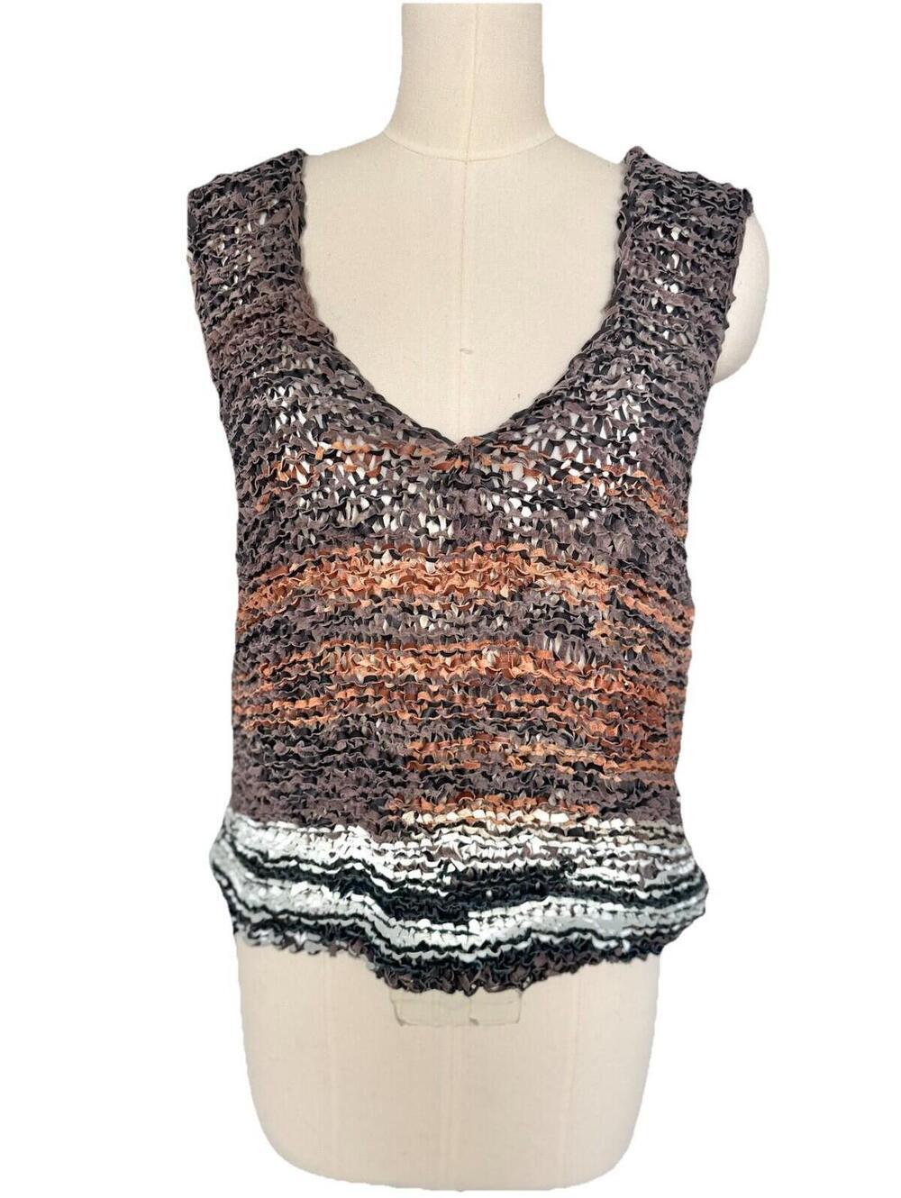 Genuine Leather Top Tank Sz M Womens